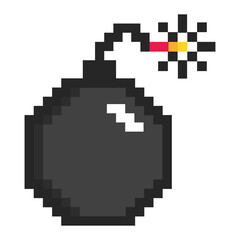Fototapeta na wymiar pixel explosion icon
