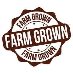 Farm grown grunge rubber stamp