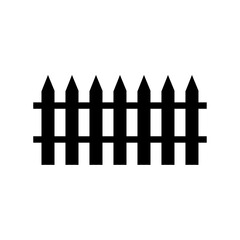 Fence icon. Wooden gate. Entrance barrier. Outline symbol. Protection concept. Vector illustration. Stock image.