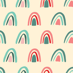 Rainbow vector seamless pattern for fabric, wallpaper and wrapping paper