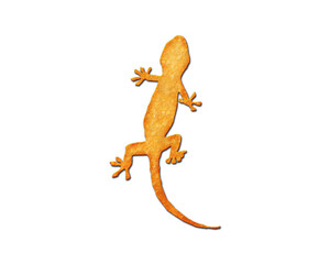 Lizard Gecko reptile symbol Potato Chips icon logo illustration