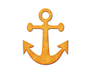 Anchor Ship Boat Cruise symbol Potato Chips icon logo illustration