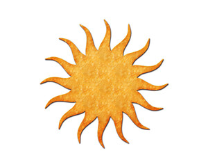 Naklejka na ściany i meble Sun, Solar System symbol Potato Chips icon logo illustration