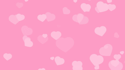 blur element white big hearts rotating on hard pink