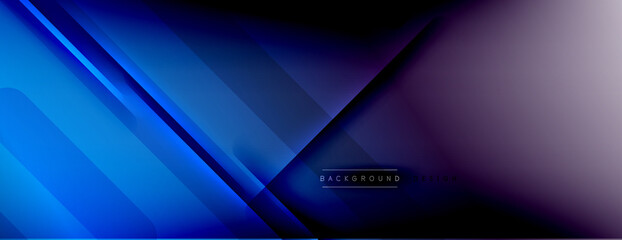 Fototapeta premium Abstract background - lines composition created with lights and shadows. Technology or business digital template. Trendy simple fluid color gradient abstract background with dynamic