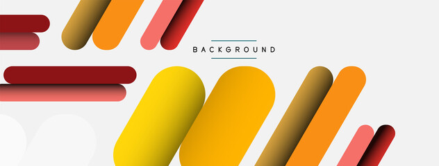 Abstract background. Round shapes, lines compositions on grey backdrop. Vector illustration for wallpaper banner background or landing page