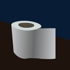 Rollo de papel higiénico, papel de baño. . Toilet paper. Papier toilette.