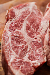 raw meat on a cutting board