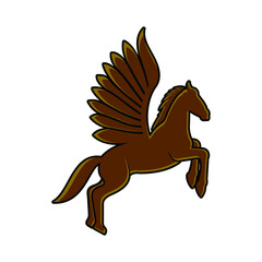 Pegasus or flying horse icon design logo company symbol