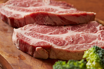 raw meat on a cutting board