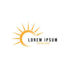Sun logo design template vector isolated illustration