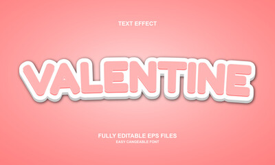editable text effect love valentine