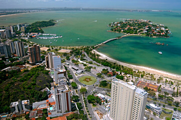 Fototapeta na wymiar Vista aérea da cidade de Vitória. Espírito Santo.