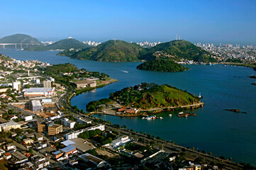 Fototapeta premium Vista aérea da cidade de Vitória. Espírito Santo.