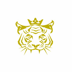 The golden lion icon and the sign he is the mighty king of the jungle our design made with illustrator.