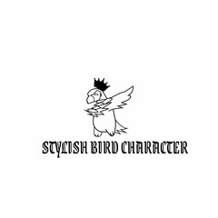 Stylish Bird Character illustrator for bird lovers.
