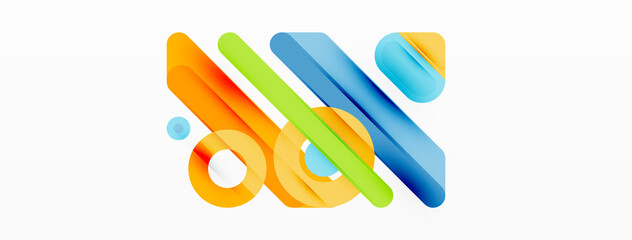 Lines geometric background. Stripes and rings composition business template for wallpaper, banner, background or landing