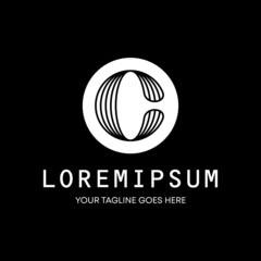 Letter or word C sans serif line font image graphic icon logo design abstract concept vector stock. Can be used as a symbol related to initial or monogram