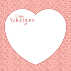 bright and cute happy valentine's day copy space area with heart shape decoration for your social media post