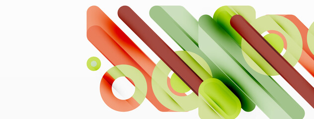Lines geometric background. Stripes and rings composition business template for wallpaper, banner, background or landing