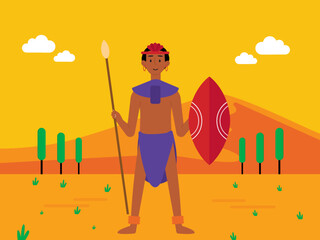 African vector illustration