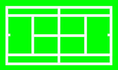 Tennis court . Top view . The exact proportions . Vector illustration.eps