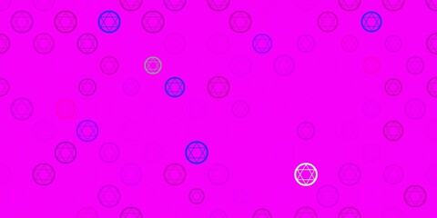 Light Purple vector backdrop with mystery symbols.