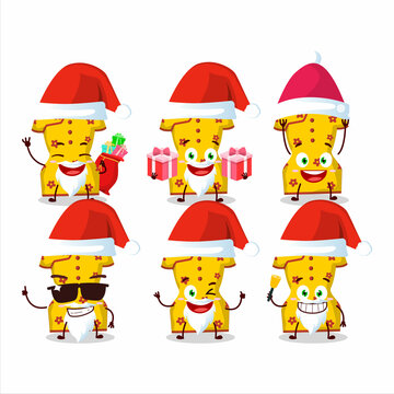 Santa Claus emoticons with yellow clothing of chinese woman cartoon character