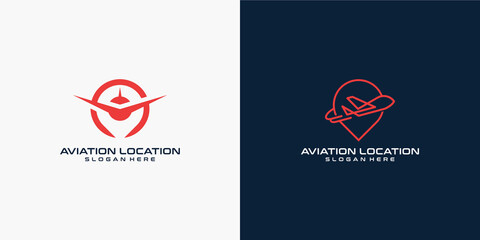 Inspiration for flight aviation logo design - obrazy, fototapety, plakaty
