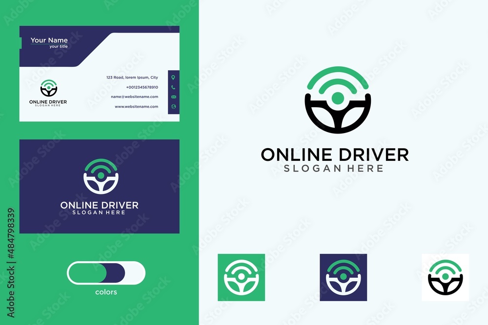 Wall mural online driver logo design