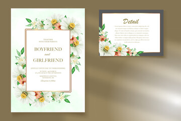 Elegant floral template wedding card