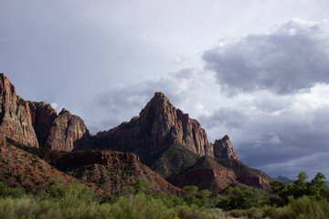 Zion national park mountains