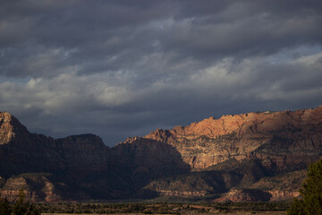 sunset in the mountains