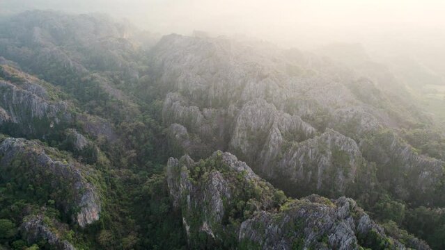 Top view Noen Maprang district, Phitsanulok Unseen Thailand.