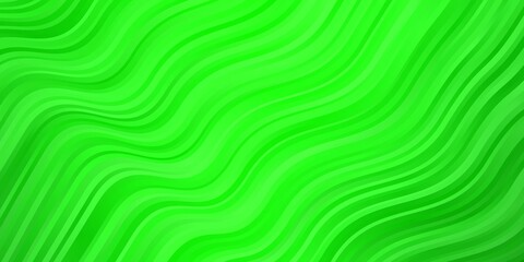 Light Green vector pattern with curved lines. Illustration in halftone style with gradient curves. Pattern for commercials, ads.