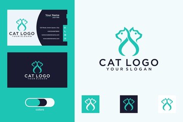 cat logo design abstract