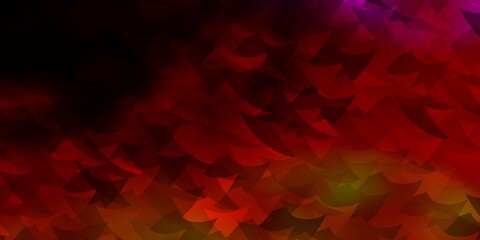 Dark Red vector pattern with polygonal style with cubes.