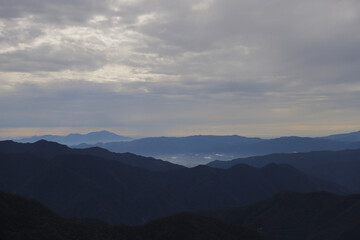Fototapeta premium sunset in the mountains