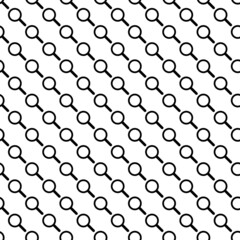 Seamless magnifying glass line art pattern background