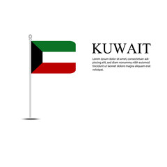Kuwait FLAG Vector Template Design Illustration