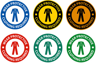 Warning Wear protective clothing sign on white background
