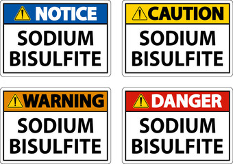 Chemical Danger Sign Sodium Bisulfite Label