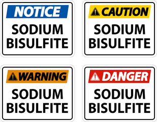 Chemical Danger Sign Sodium Bisulfite Label