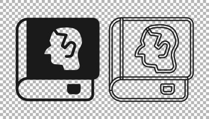 Black Law book icon isolated on transparent background. Legal judge book. Judgment concept. Vector