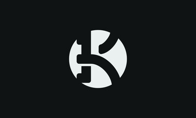 letter K icon negative space logo