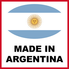 Made in Argentina Flag Concept -  3D Illustration