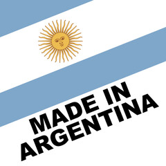 Made in Argentina Flag Concept -  3D Illustration