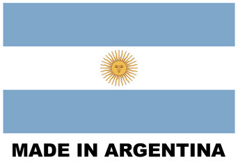 Made in Argentina Flag Concept -  3D Illustration