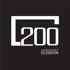 200 YEAR ANNIVERSARY CELEBRATION VECTOR DESIGN TEMPLATE ILLUSTRATION