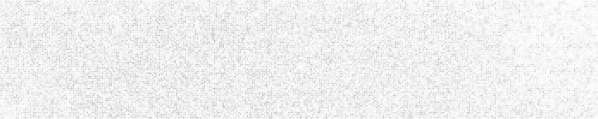 White And Grey Halftone Dotted. Panoramic Background. Abstract Square Dots Pattern. Pop Art Style Backdrop. Wide Horizontal Long Banner. Vector Illustration, Eps 10. 